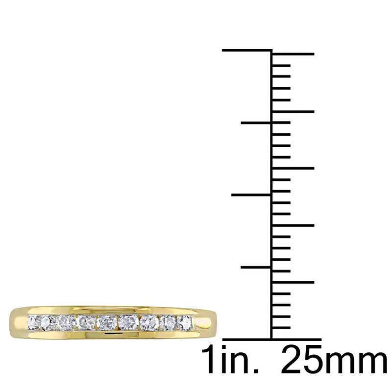 Miadora 10k Yellow Gold 1/4ct TDW Diamond Wedding Band sold by Zulily