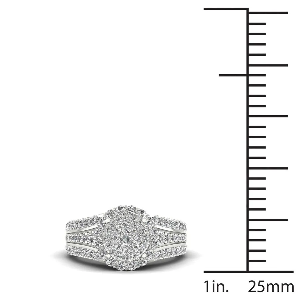 De Couer 1 1/3ct TDW Diamond Cluster Engagement Ring - White sold by Zulily product image thumbnail 4