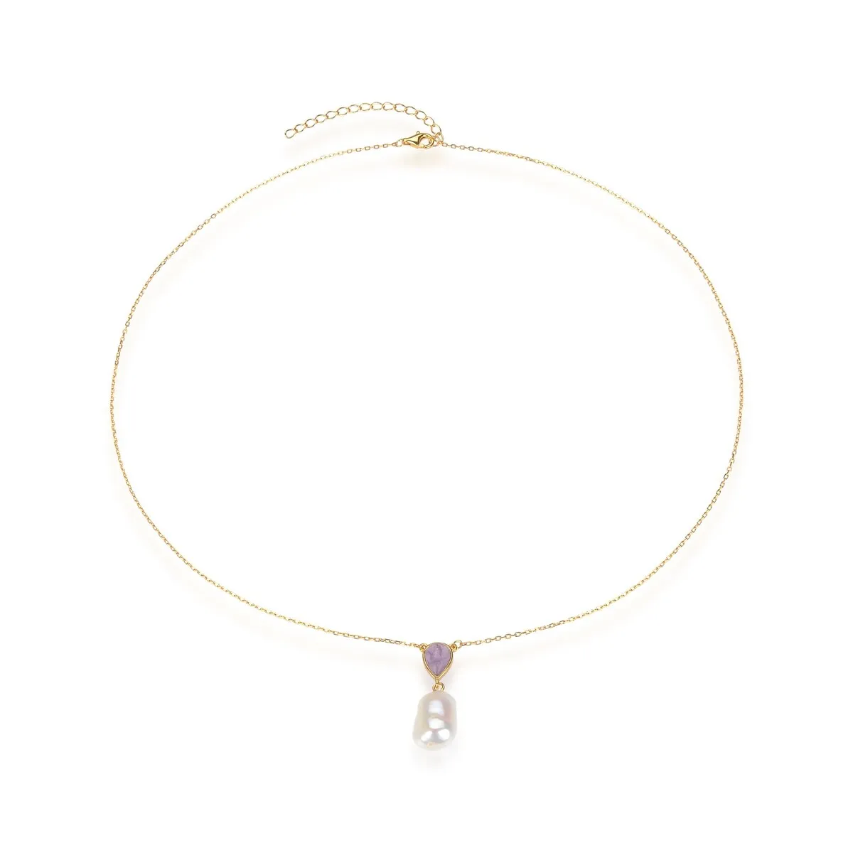 Gold Over Sterling Silver Choice Of Gemstone Solitaire Pendant 18" Chain + 2 Extender sold by Zulily product image thumbnail 2