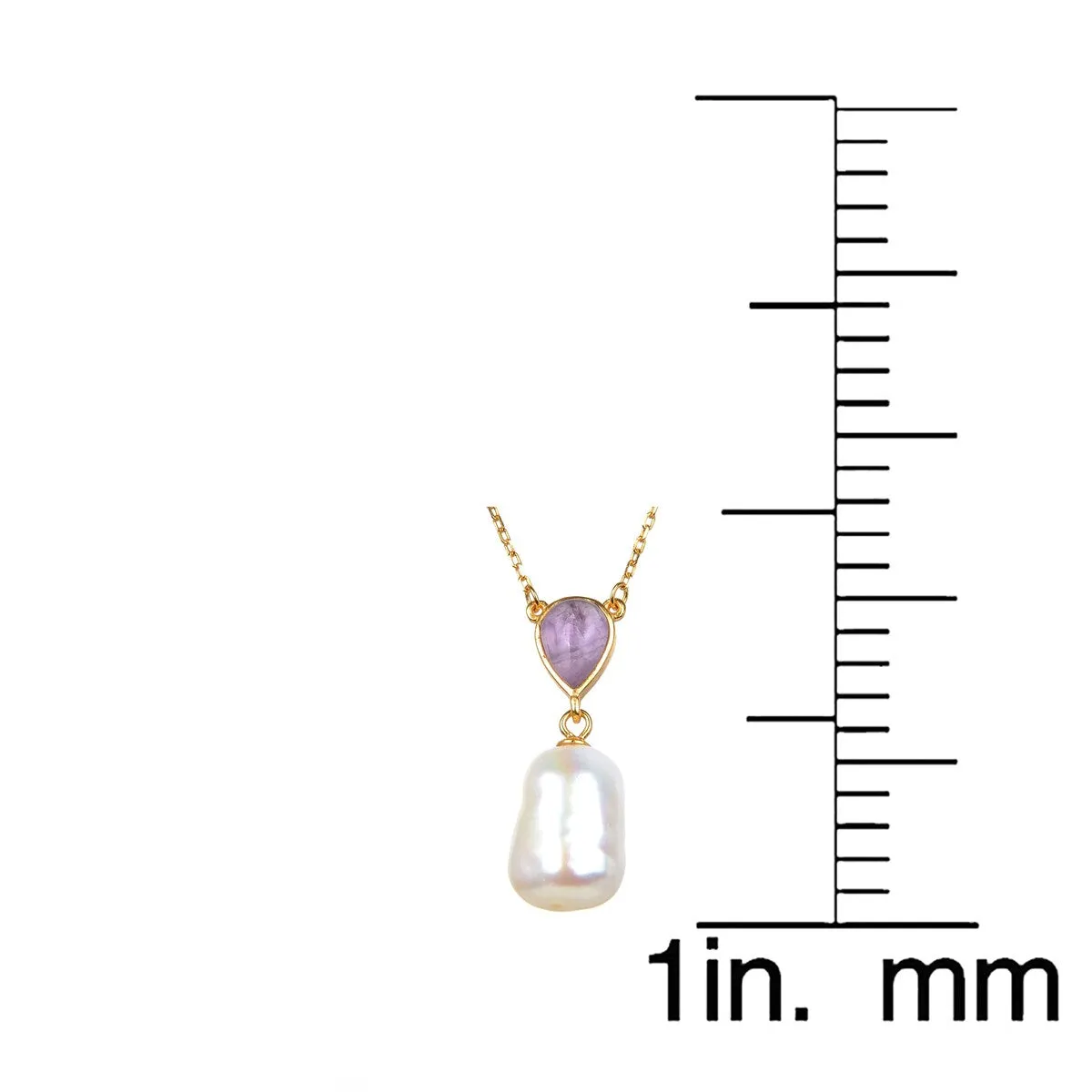 Gold Over Sterling Silver Choice Of Gemstone Solitaire Pendant 18" Chain + 2 Extender sold by Zulily product image thumbnail 3