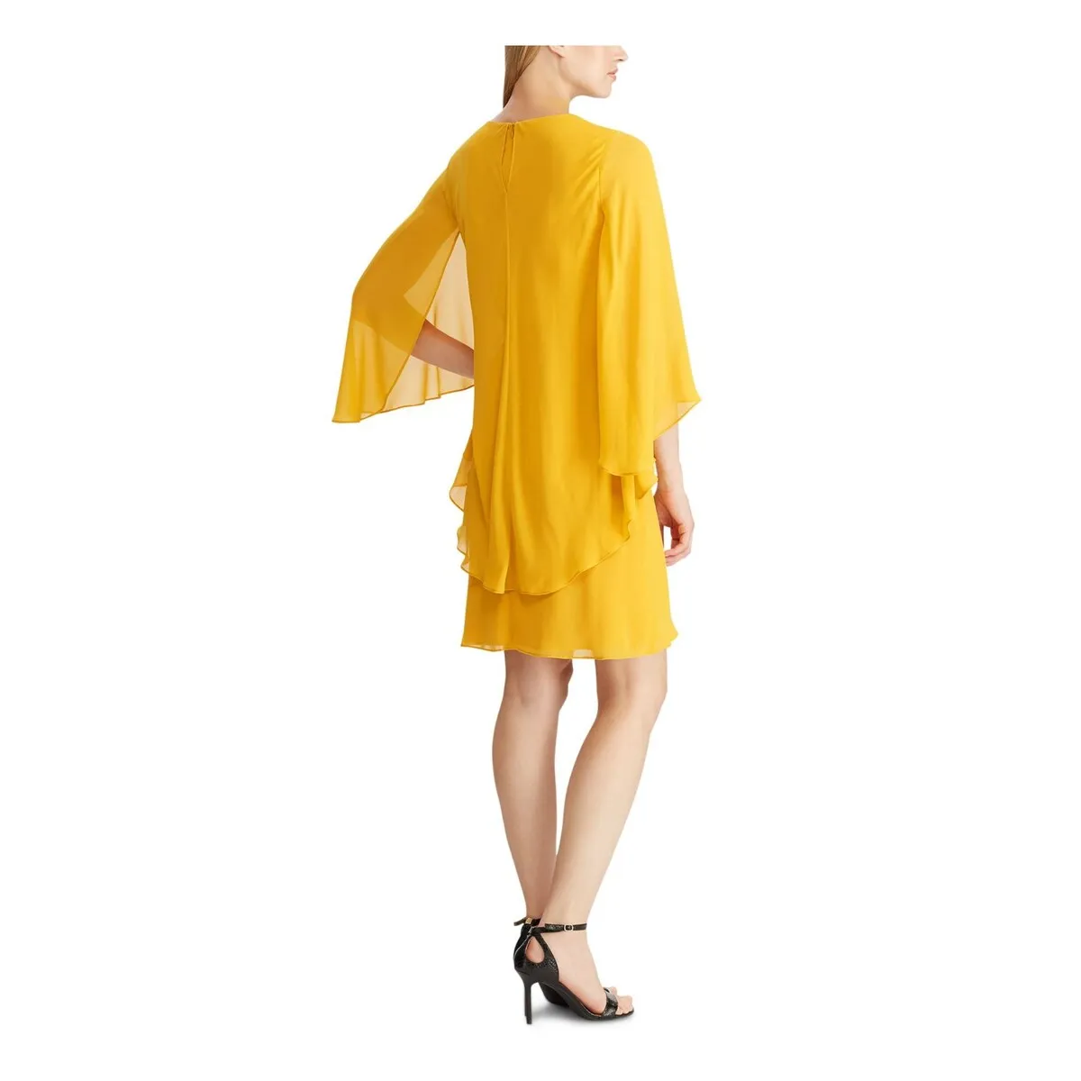 Ralph Lauren Women's 3/4 Sleeve Above The Knee Fit Flare Evening Dress Yellow Size 6 sold by Zulily product image thumbnail 2