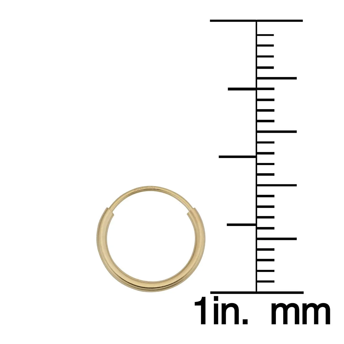 Joelle 14K Yellow Gold Endless Hoops Earrings sold by Zulily product image thumbnail 3