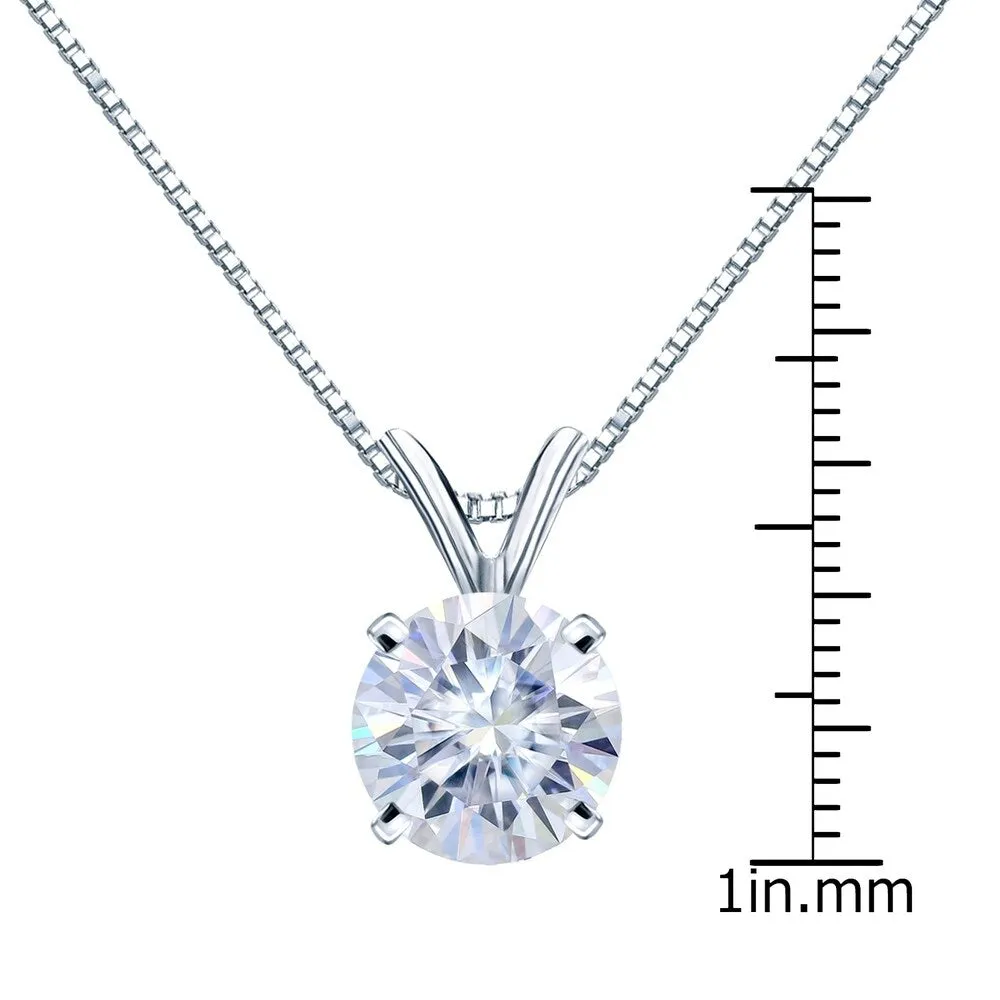 Auriya 3 1/2ctw Solitaire Moissanite Necklace Platinum - 9.8 mm sold by Zulily product image thumbnail 3