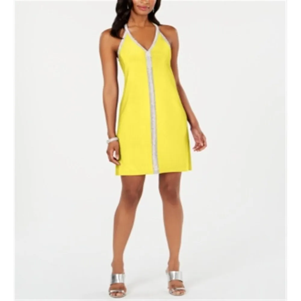 MSK Women's Embellished a Line Dress Yellow Size Small sold by Zulily