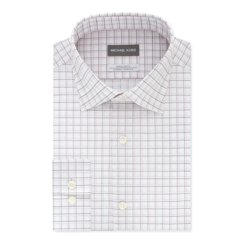 Michael Kors Men's Regular Fit Check Dress Shirt Blue Size 14.5X32-33 sold by Zulily
