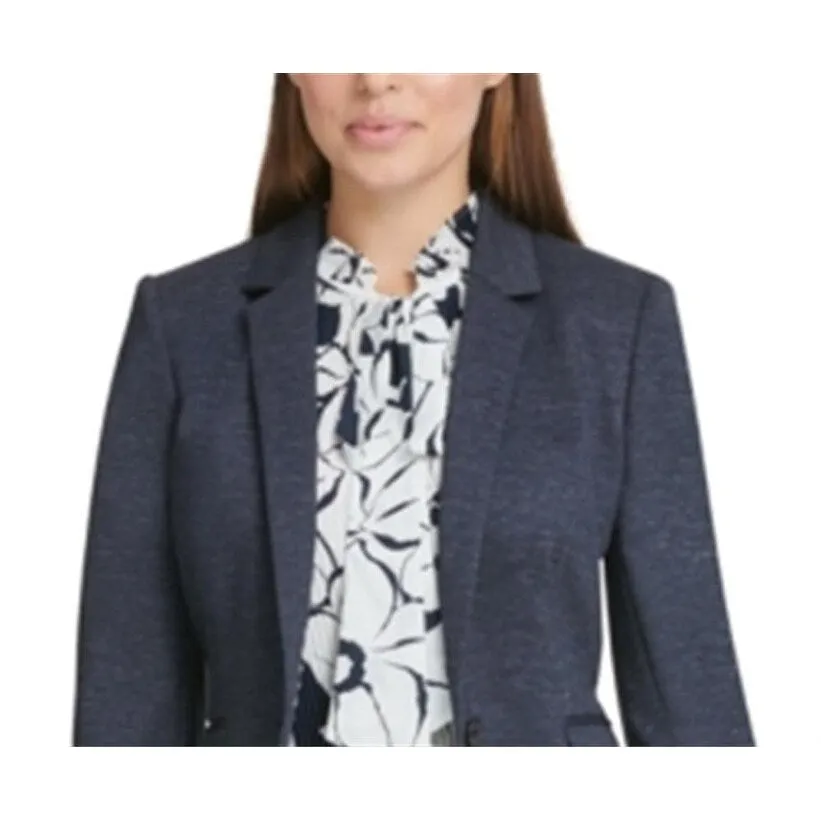 DKNY Women's Single Button Blazer Blue Size 10 Petite sold by Zulily product image thumbnail 2