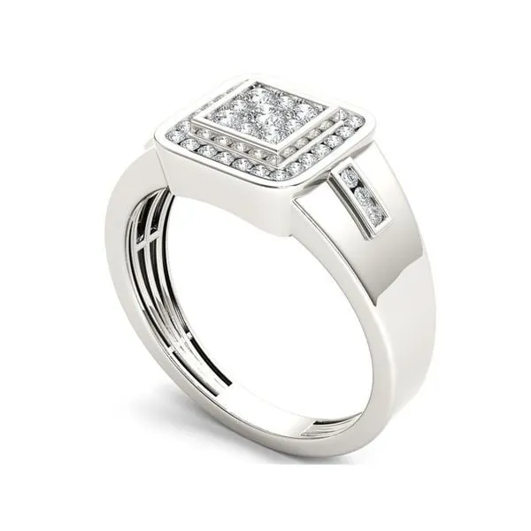 De Couer 10k White Gold 1/2ct TDW Diamond Men's Ring sold by Zulily product image thumbnail 3