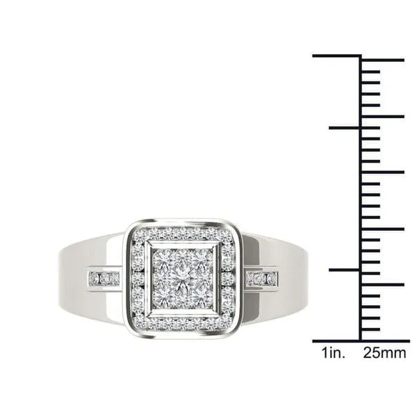 De Couer 10k White Gold 1/2ct TDW Diamond Men's Ring sold by Zulily product image thumbnail 5