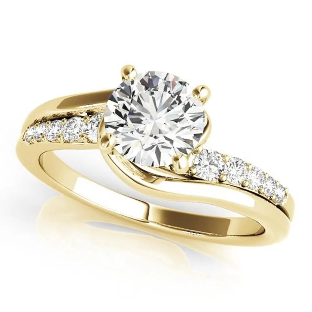 Auriya 14k Gold Modern 2 1/2ct Moissanite and Diamond Engagement Ring 1/4ctw sold by Zulily product image thumbnail 2