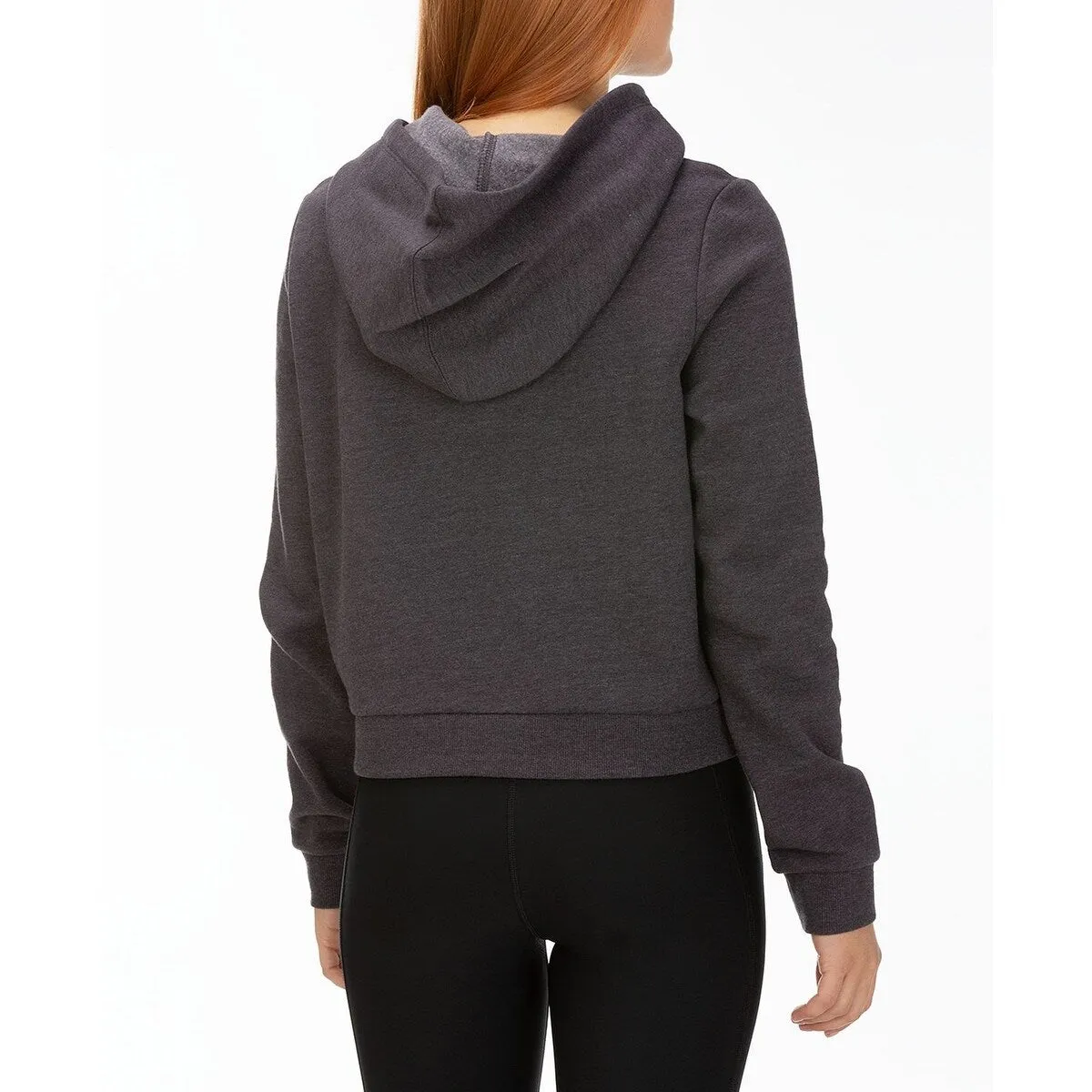 Hurley Women's Tropicana Cropped Fleece Hoodie Gray - XS sold by Zulily product image thumbnail 2