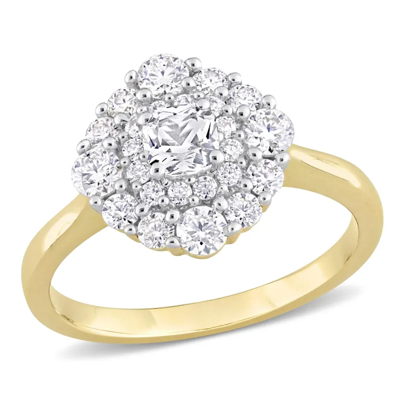 Miadora 1ct DEW Created Moissanite Engagement Ring in 10k Yellow Gold sold by Zulily