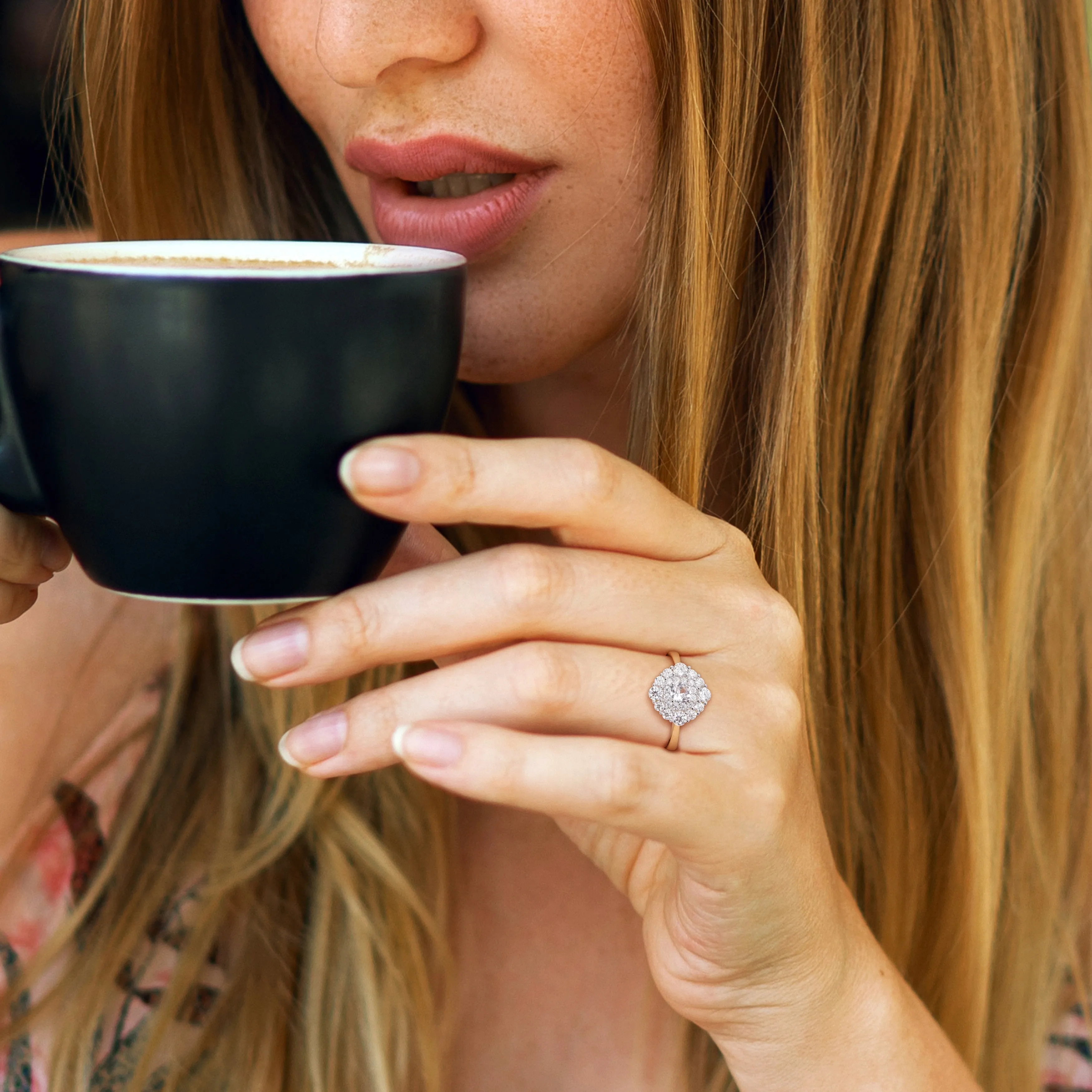 Miadora 1ct DEW Created Moissanite Engagement Ring in 10k Yellow Gold sold by Zulily product image thumbnail 5