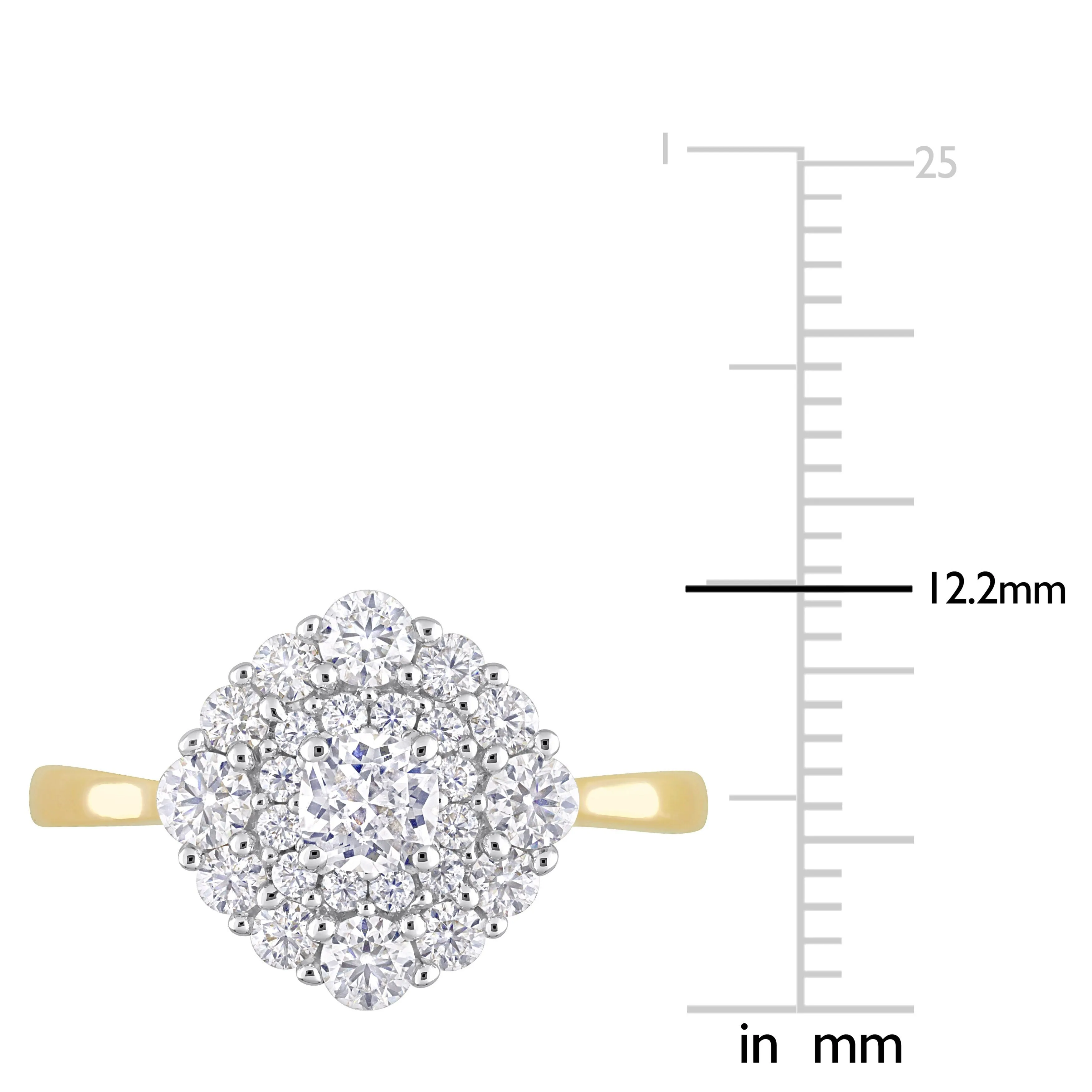 Miadora 1ct DEW Created Moissanite Engagement Ring in 10k Yellow Gold sold by Zulily product image thumbnail 3