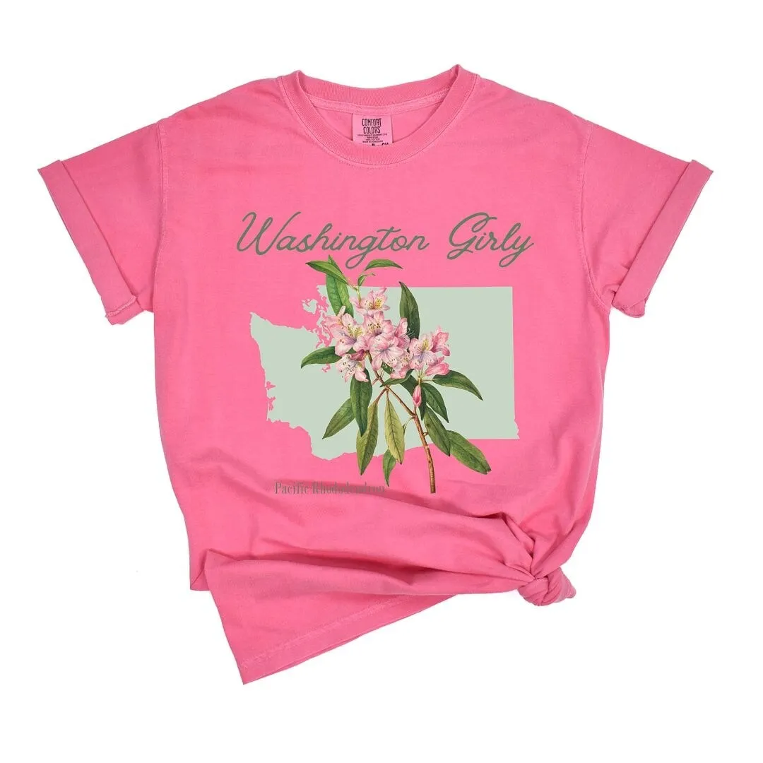 Washington Girly Flower Garment Dyed Tee sold by Zulily