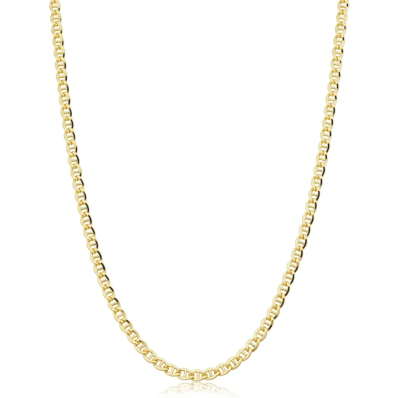 14k Yellow Gold Filled 3.4 mm Mariner Link Chain Necklace For Men and Women sold by Zulily