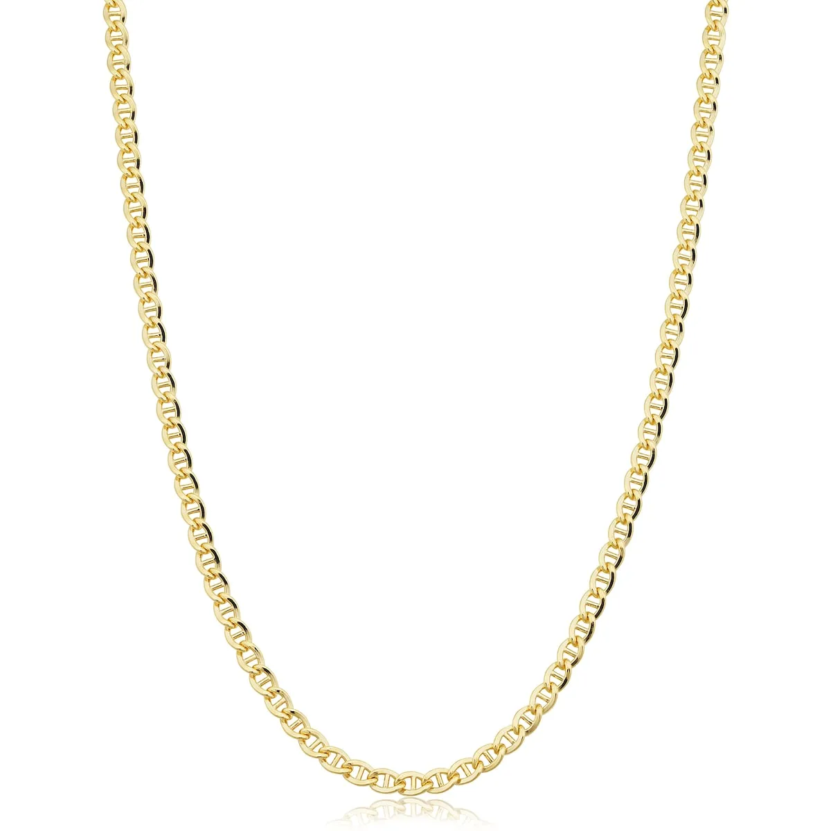 14k Yellow Gold Filled 3.4 mm Mariner Link Chain Necklace For Men and Women sold by Zulily