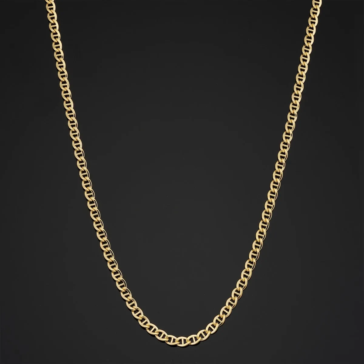 14k Yellow Gold Filled 3.4 mm Mariner Link Chain Necklace For Men and Women sold by Zulily product image thumbnail 2