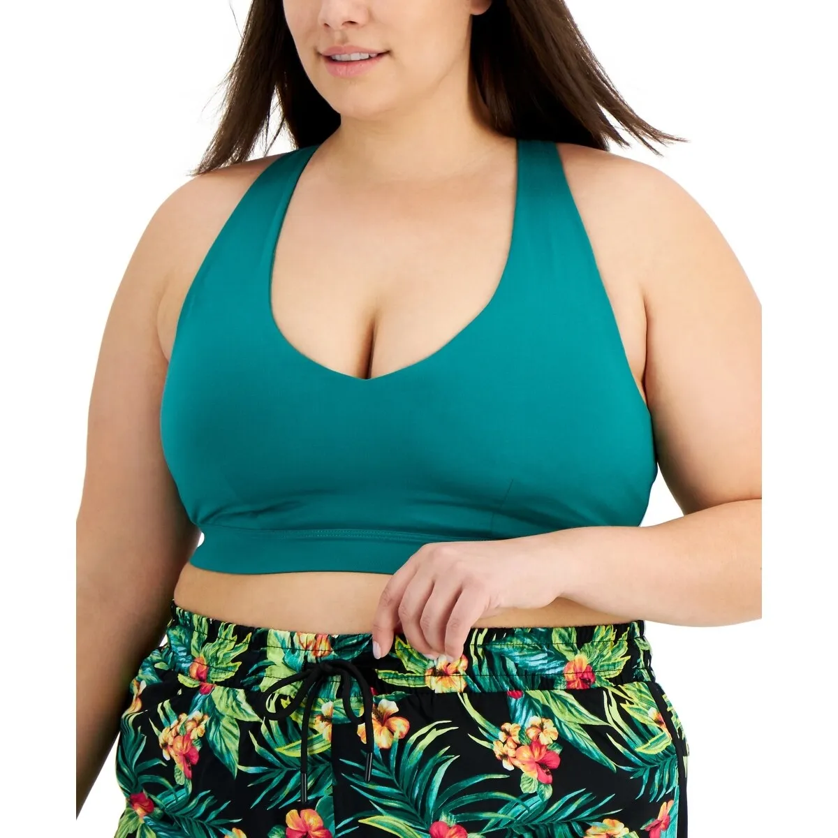 ID Ideology Women's Match Set Sports Bra Green Size 2X sold by Zulily