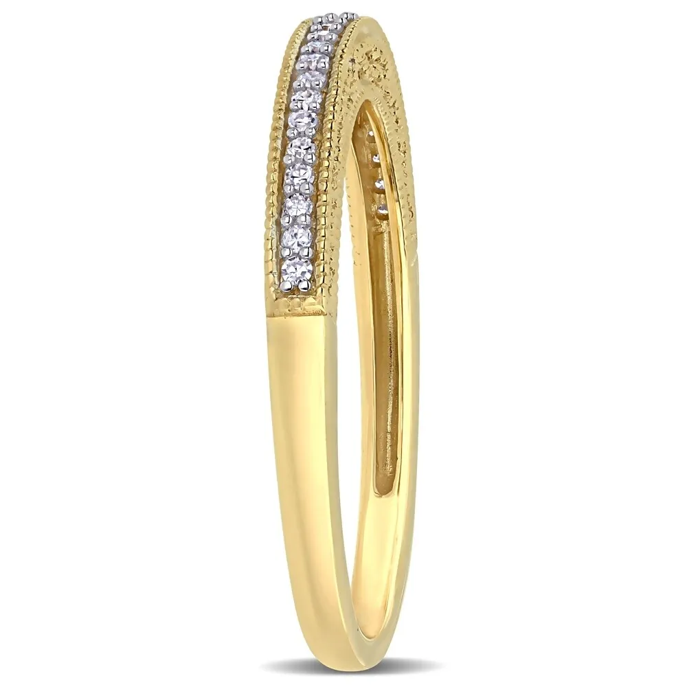 Miadora 10k Yellow Gold 1/10ct TDW Diamond Stackable Anniversary Band sold by Zulily product image thumbnail 4