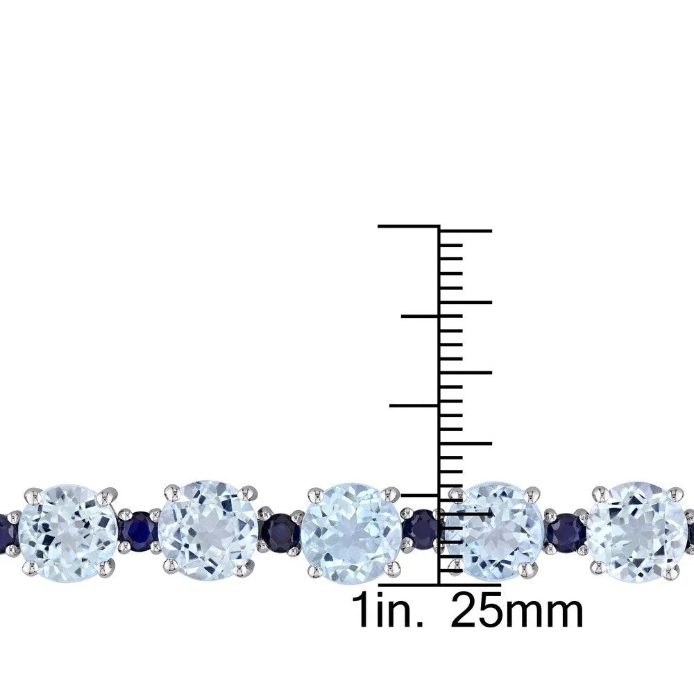 Miadora Sterling Silver Blue Topaz and Sapphire Bracelet sold by Zulily product image thumbnail 3