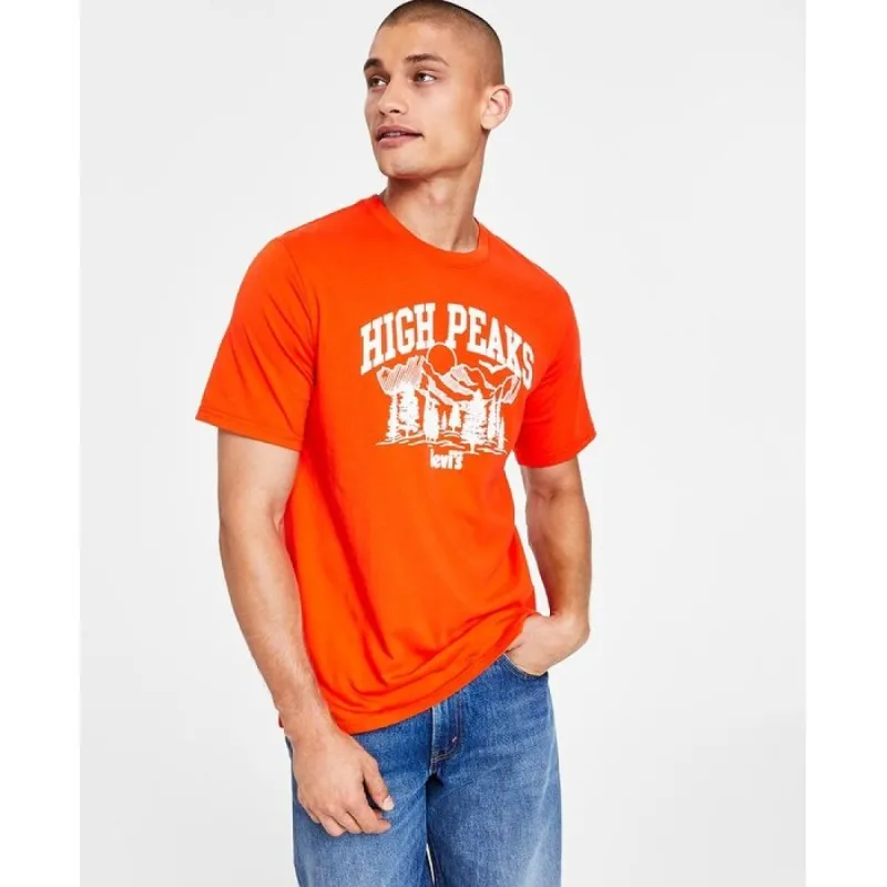 Levi's Men's Relaxed Fit Short Sleeve Graphic T-Shirt Orange Size XX-Large sold by Zulily