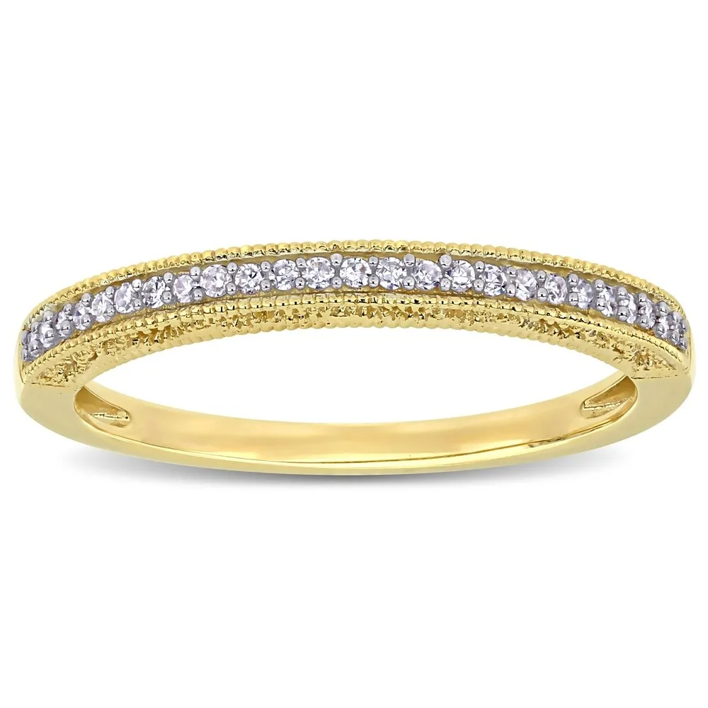 Miadora 10k Yellow Gold 1/10ct TDW Diamond Stackable Anniversary Band sold by Zulily product image thumbnail 5