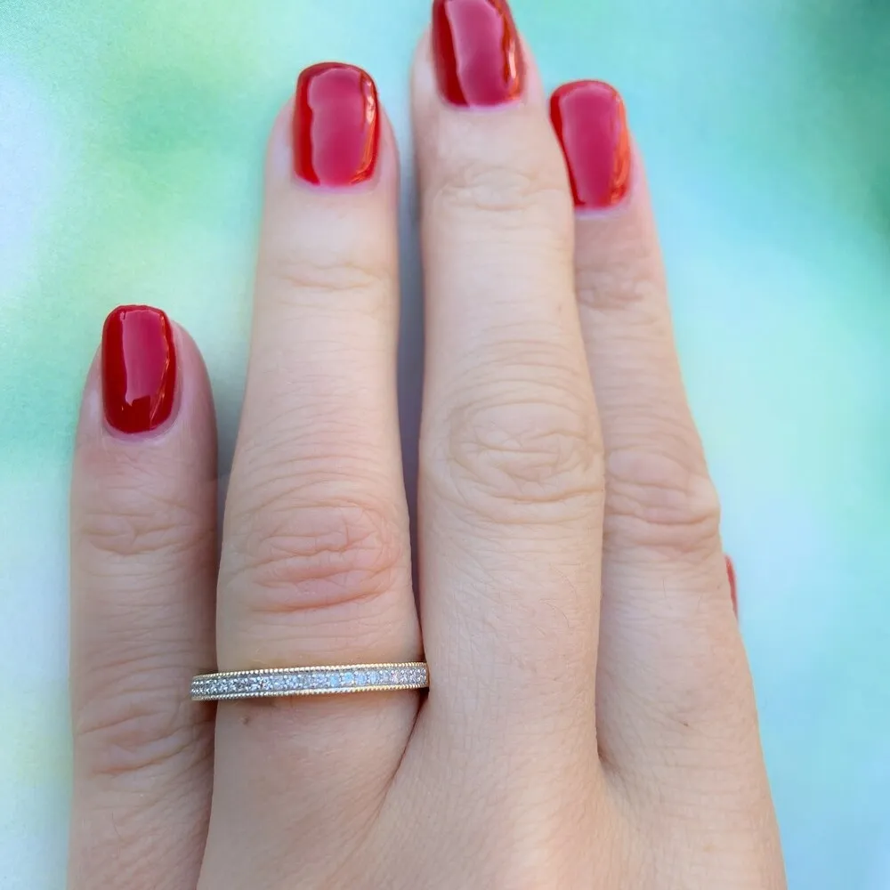 Miadora 10k Yellow Gold 1/10ct TDW Diamond Stackable Anniversary Band sold by Zulily product image thumbnail 3