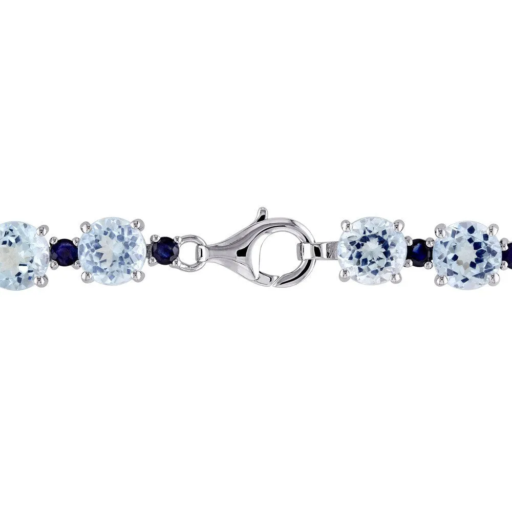 Miadora Sterling Silver Blue Topaz and Sapphire Bracelet sold by Zulily product image thumbnail 2