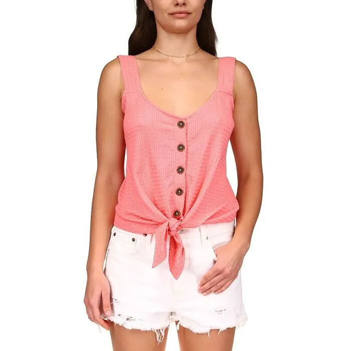 Sanctuary Women's Golden Hour Tie Hem Tank Red Size Large sold by Zulily
