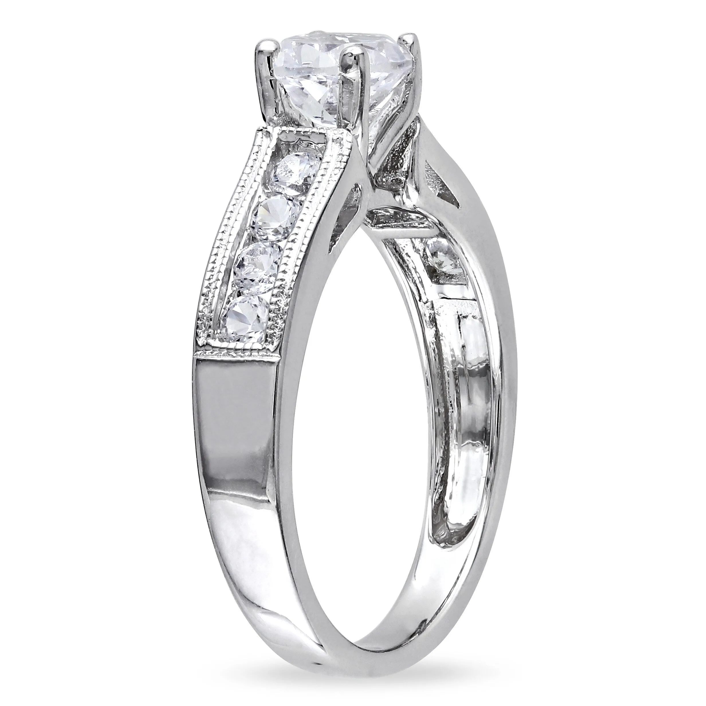 Miadora Sterling Silver Created White Sapphire Engagement Ring sold by Zulily product image thumbnail 2