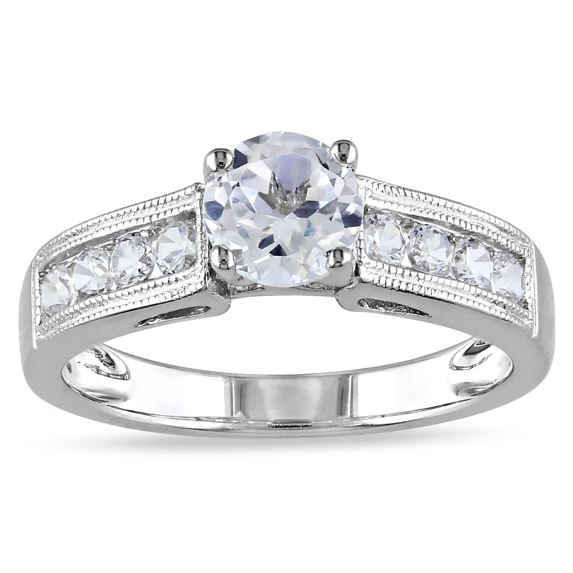 Miadora Sterling Silver Created White Sapphire Engagement Ring sold by Zulily