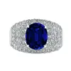 Auriya 8 1/3ct Oval-cut Blue Sapphire and 1 1/3ctw Pave Diamond Ring 18K Gold sold by Zulily
