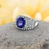 Auriya 8 1/3ct Oval-cut Blue Sapphire and 1 1/3ctw Pave Diamond Ring 18K Gold sold by Zulily