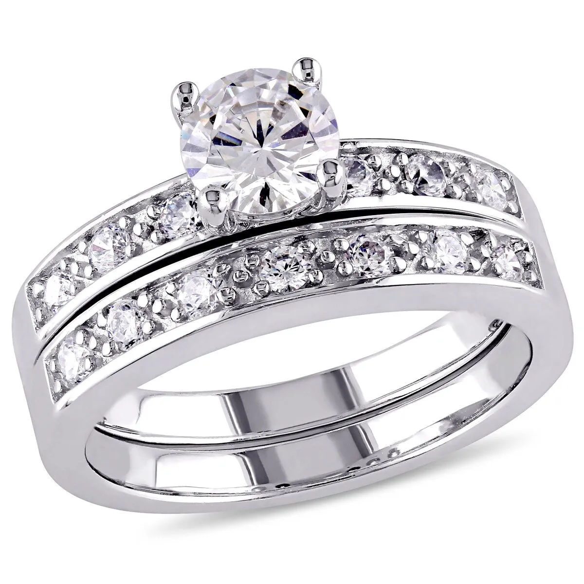 Miadora Sterling Silver White Cubic Zirconia Bridal Ring Set sold by Zulily product image thumbnail 2
