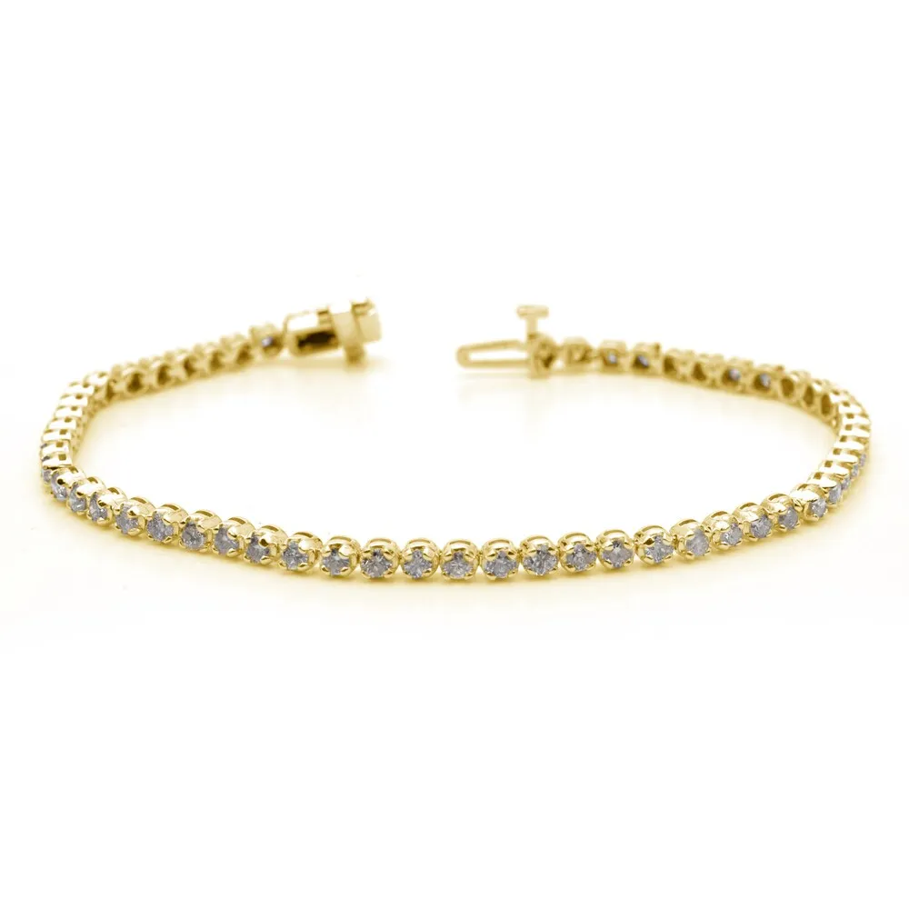 14k Gold 2ct TDW 7-Inch Round Diamond Tennis Bracelet by Auriya sold by Zulily product image thumbnail 2