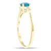 Women's Round Shaped Blue Topaz and Diamond Sparkle Ring in 10K Yellow Gold sold by Zulily
