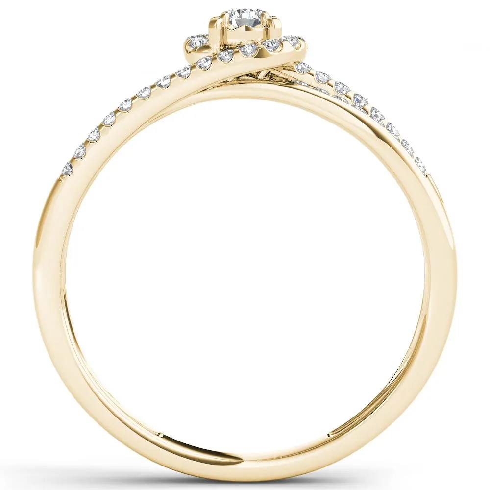 De Couer 10k Yellow Gold 1/5ct TDW Diamond Bypass Promise Ring sold by Zulily product image thumbnail 5