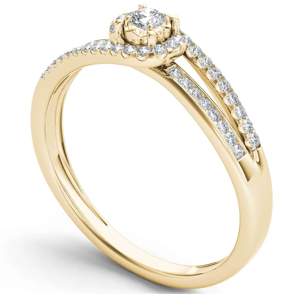 De Couer 10k Yellow Gold 1/5ct TDW Diamond Bypass Promise Ring sold by Zulily product image thumbnail 4