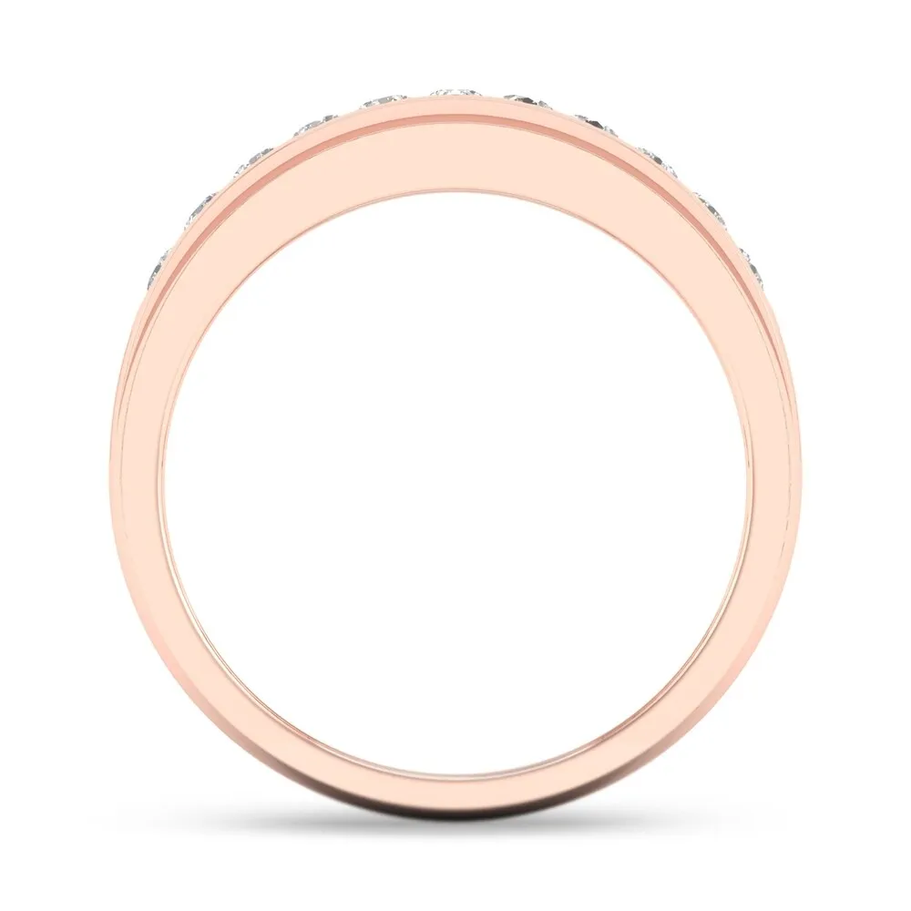 De Couer IGI Certified 10k Rose Gold 1/2ct TDW Diamond Men's Wedding Band - Pink sold by Zulily product image thumbnail 5