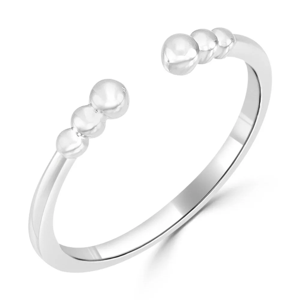 Auriya 10K Gold Beaded Fashion Stackable Open Band sold by Zulily product image thumbnail 2