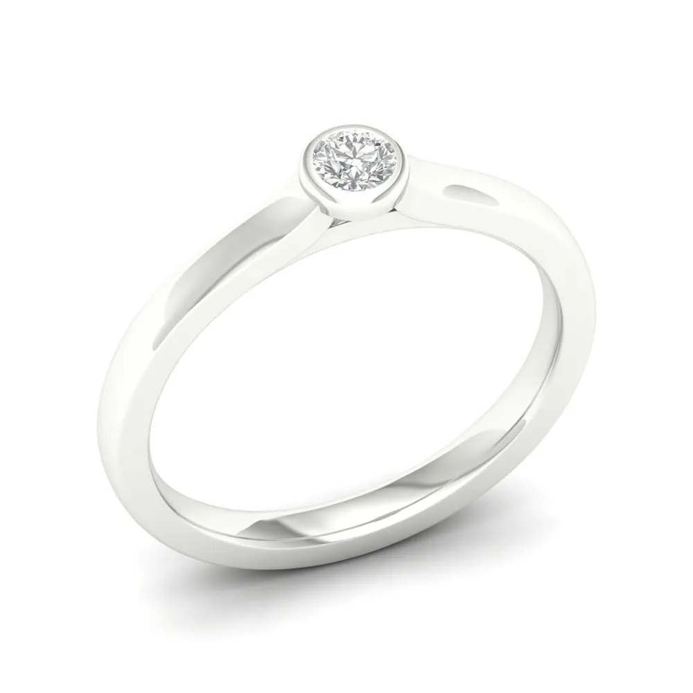 De Couer 10k Gold 1/10 ct TDW Diamond Ring sold by Zulily product image thumbnail 2