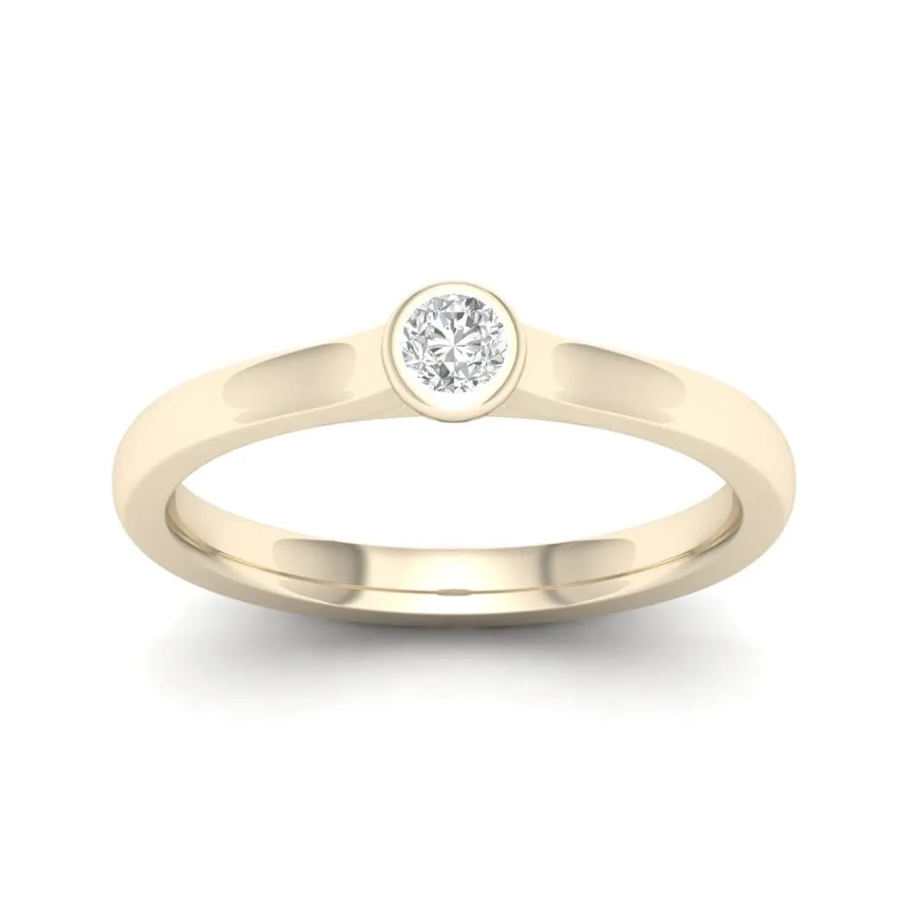 De Couer 10k Gold 1/10 ct TDW Diamond Ring sold by Zulily product image thumbnail 5