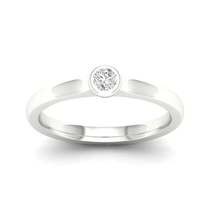 De Couer 10k Gold 1/10 ct TDW Diamond Ring sold by Zulily