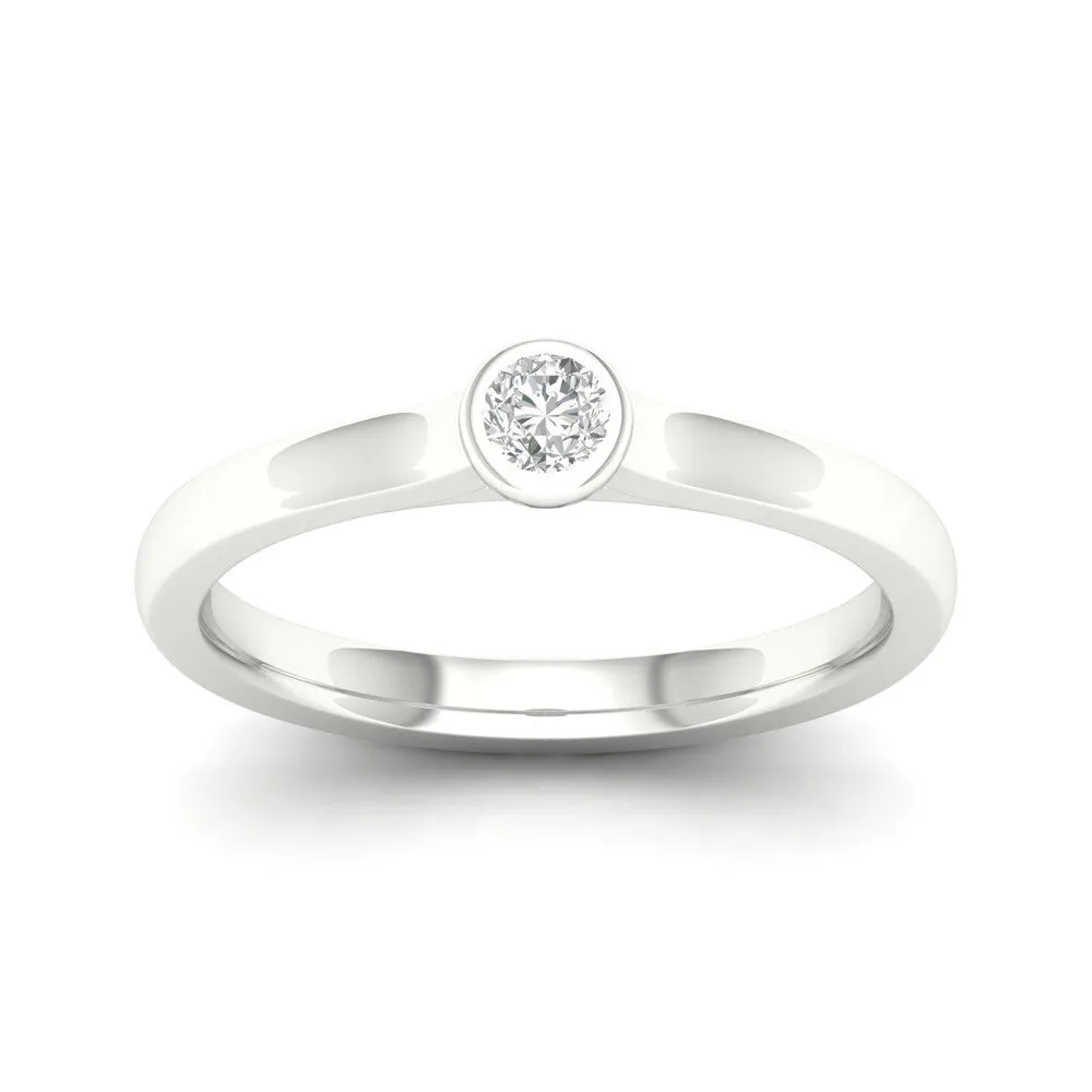 De Couer 10k Gold 1/10 ct TDW Diamond Ring sold by Zulily