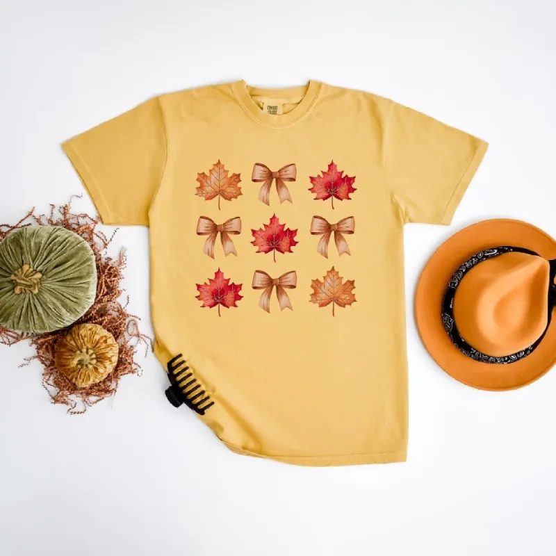 Coquette Fall Leaf Chart Garment Dyed Tee sold by Zulily
