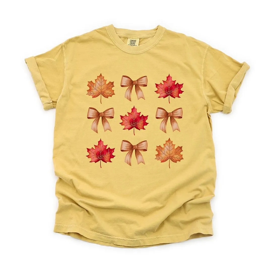 Coquette Fall Leaf Chart Garment Dyed Tee sold by Zulily product image thumbnail 2