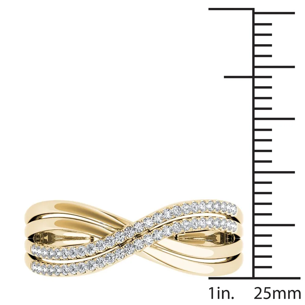 De Couer 10k Yellow Gold 1/6ct TDW Diamond Fashion Ring sold by Zulily product image thumbnail 4