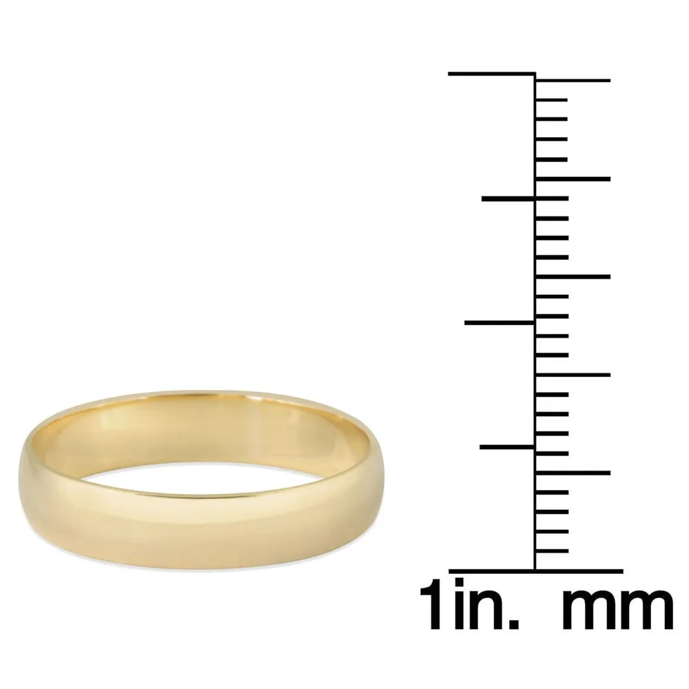 Marquee Jewels 10k Yellow Gold 4mm Domed Comfort Fit Wedding Band sold by Zulily product image thumbnail 3