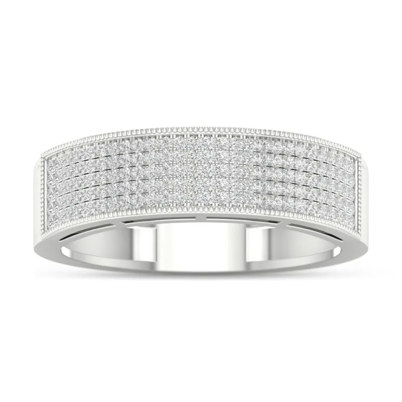 De Couer 3/8ct TDW Round Diamond Men's Exquisite Wedding Band made by Zulily