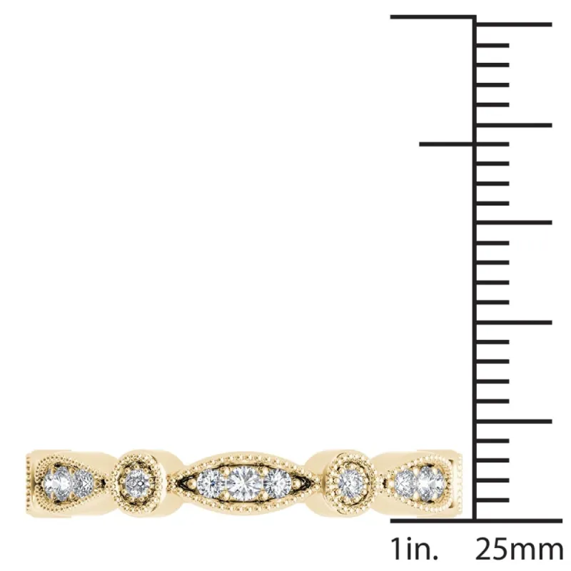 De Couer 10k Gold 1/10ct TDW Wedding Band sold by Zulily